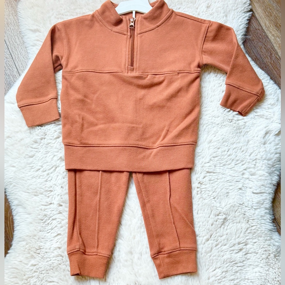 2T Long Sleeve 1/4 Zip Top and Pants Set